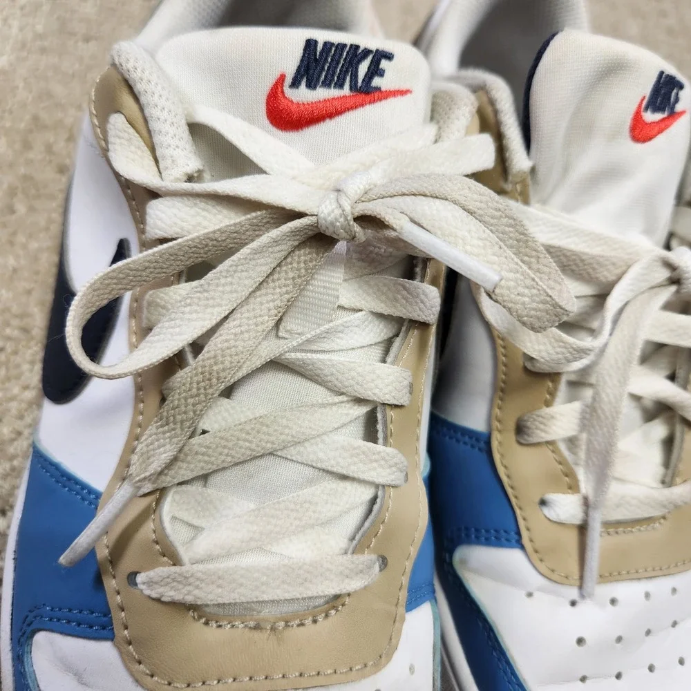 Nike Court Borough‎ Low Recraft Kids Sneakers Blue Red White DV5456-124 Size 6Y